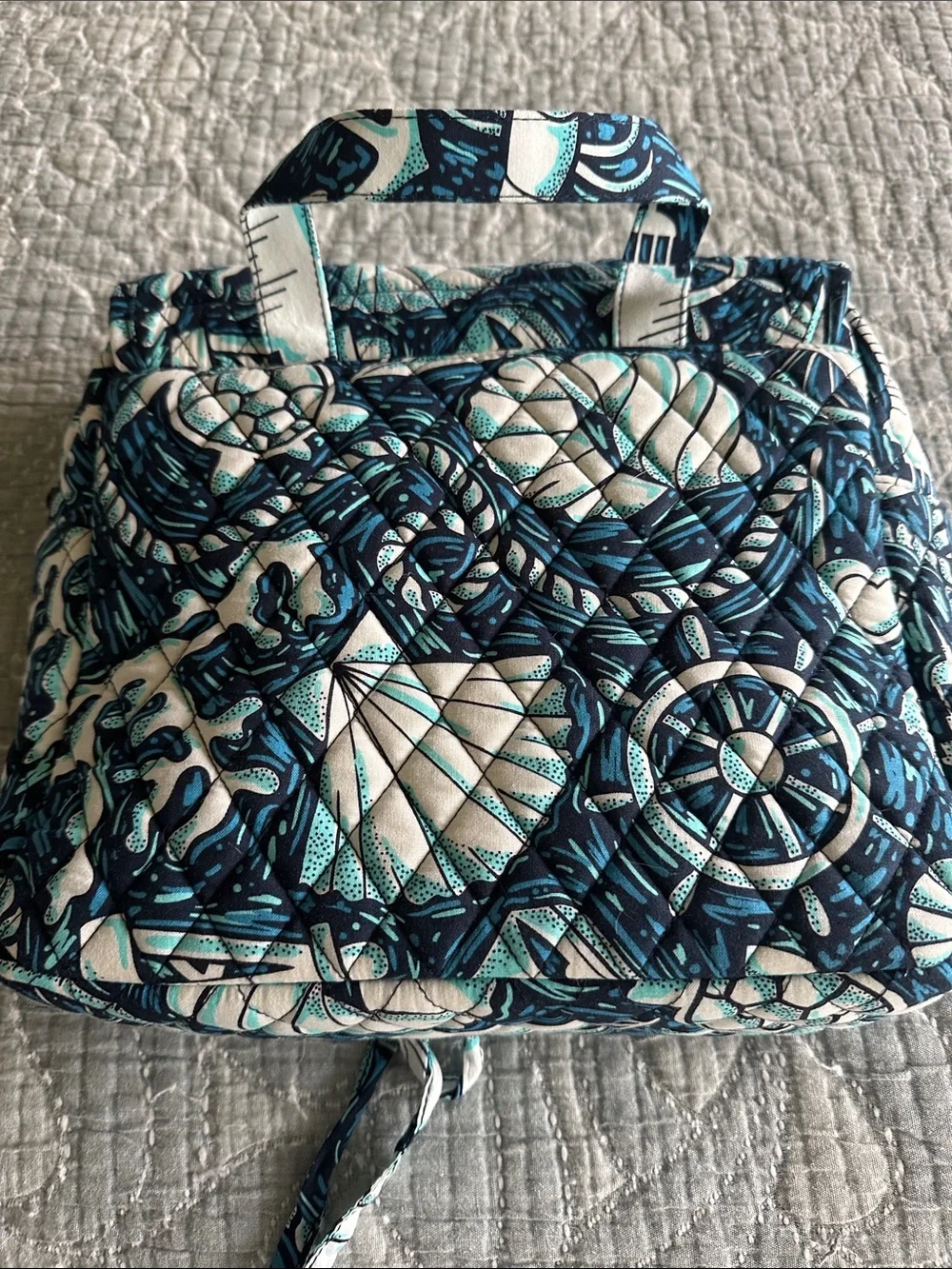 Vera Bradley Teal & Navy Quilted Hanging Organizer